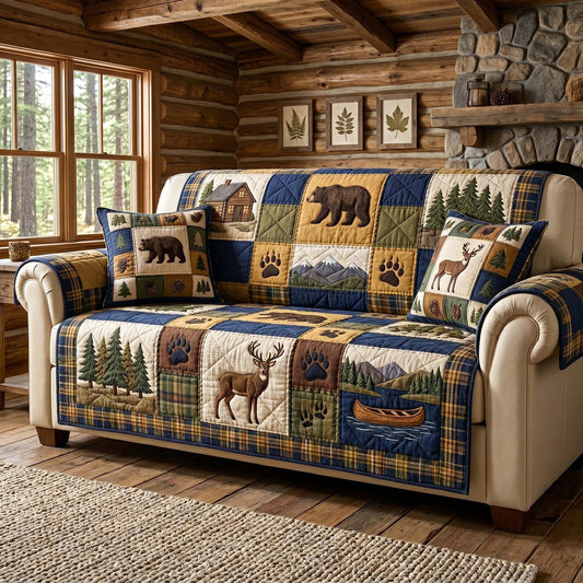 Woodland Dream Quilted Sofa Cover GFTOTP18539