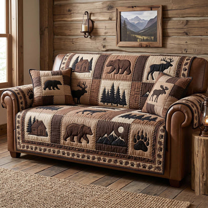 Woodland Dream Quilted Sofa Cover GFTOTP18541
