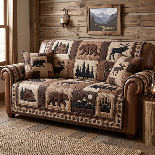 Woodland Dream Quilted Sofa Cover GFTOTP18541