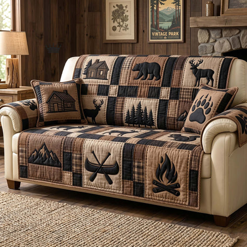 Woodland Dream Quilted Sofa Cover GFTOTP18542