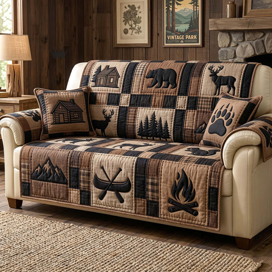 Woodland Dream Quilted Sofa Cover GFTOTP18542