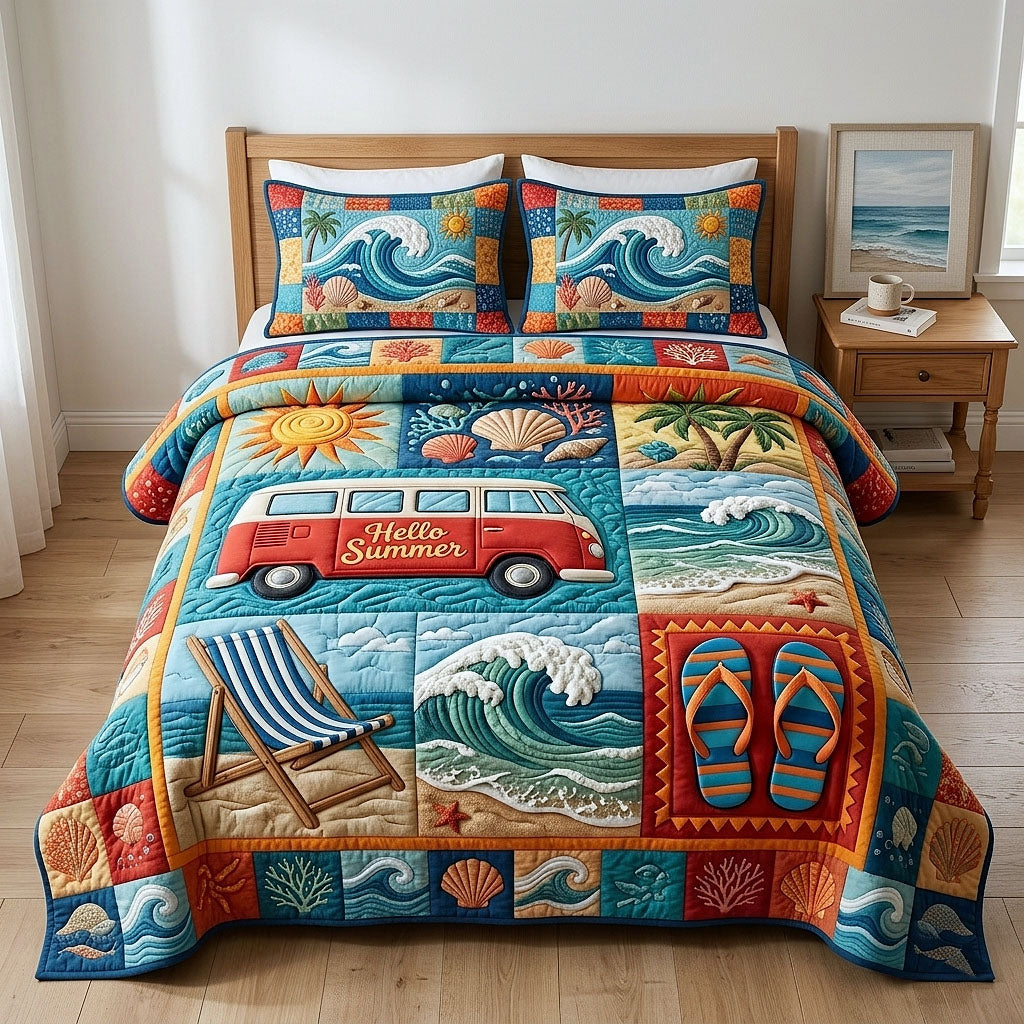Aloha Breeze 3-Piece Quilted Bedding Set GFTOTP18562