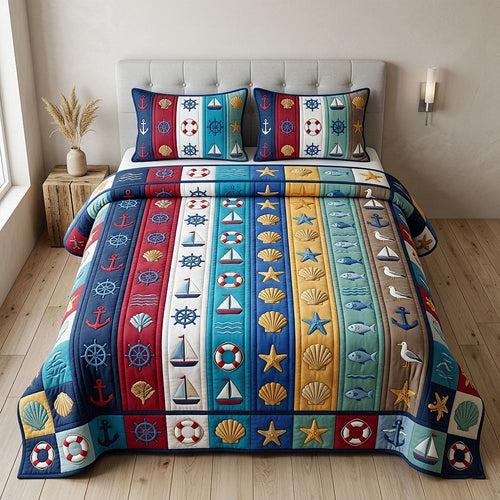 Ocean Voyage 3-Piece Quilted Bedding Set GFTOTP18603