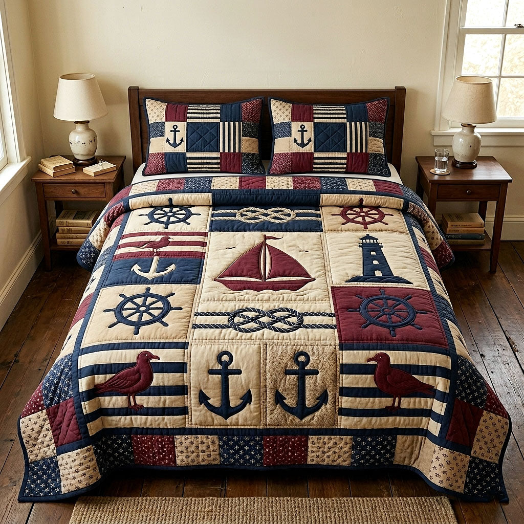 Ocean Voyage 3-Piece Quilted Bedding Set GFTOTP18605