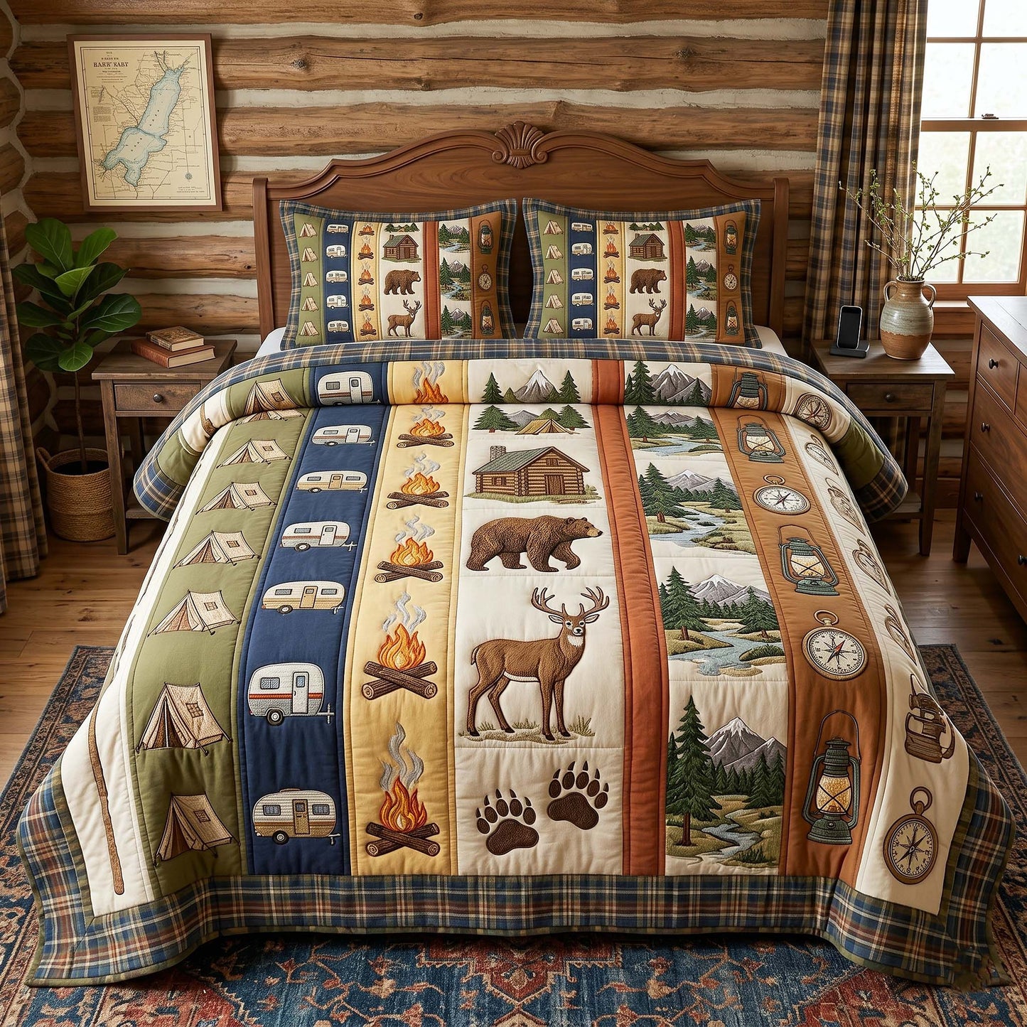 Camp Escape 3-Piece Quilted Bedding Set GFTOTP18607