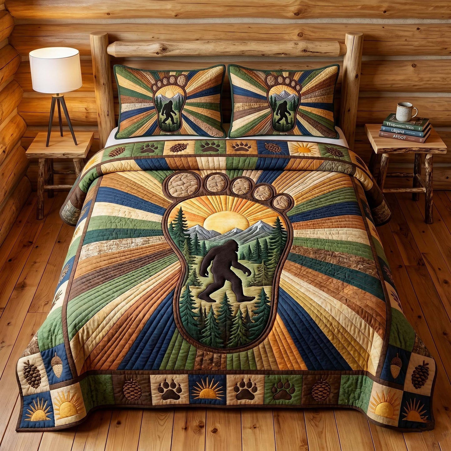 Mystic Sasquatch 3-Piece Quilted Bedding Set GFTOTP18609