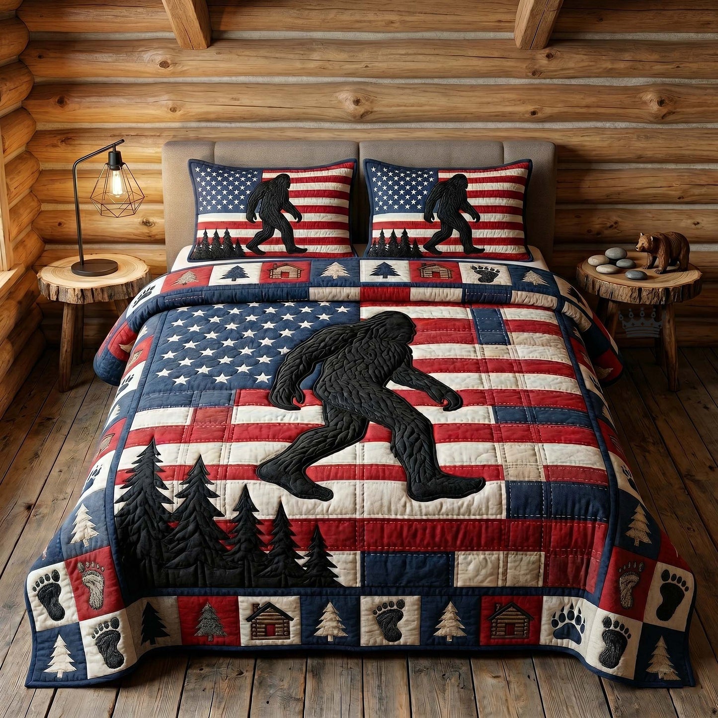 Mystic Sasquatch 3-Piece Quilted Bedding Set GFTOTP18623
