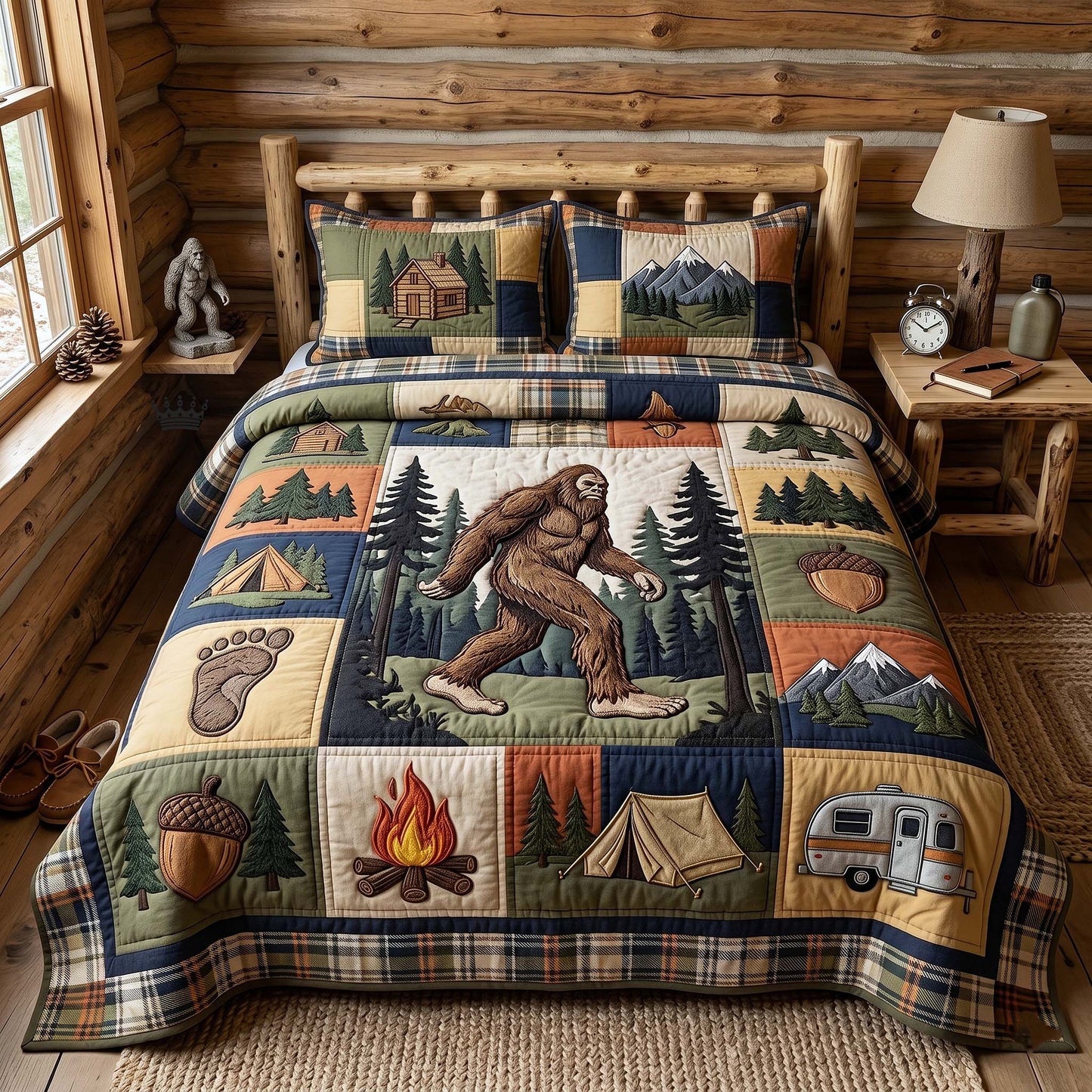 Mystic Sasquatch 3-Piece Quilted Bedding Set GFTOTP18629