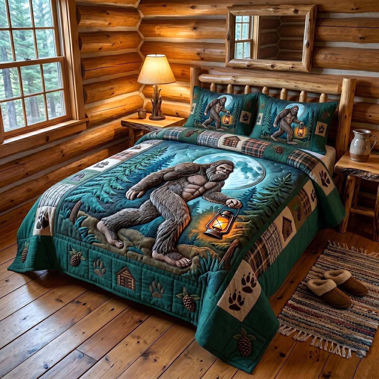 Mystic Sasquatch 3-Piece Quilted Bedding Set GFTOTP18633