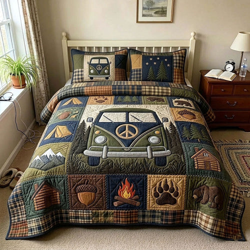 Hippie Van 3-Piece Quilted Bedding Set GFTOTP18637