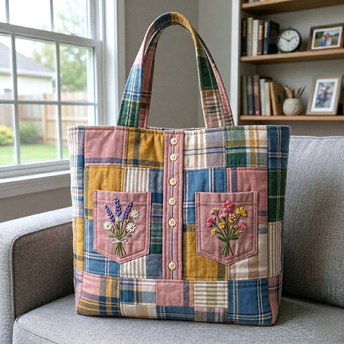 Vintage Floral Quilted Tote Bag GFTOTP18644