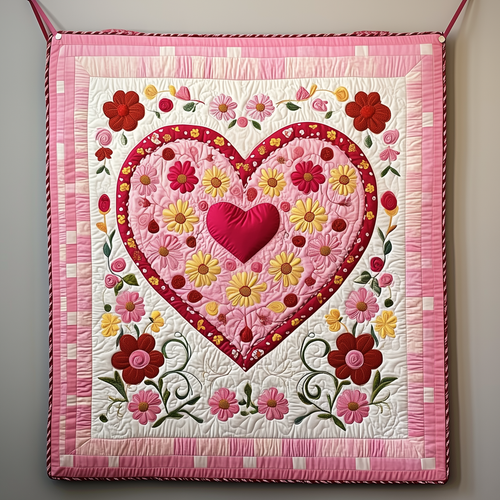 Heart In Bloom Quilted Blanket GFTOTP1864