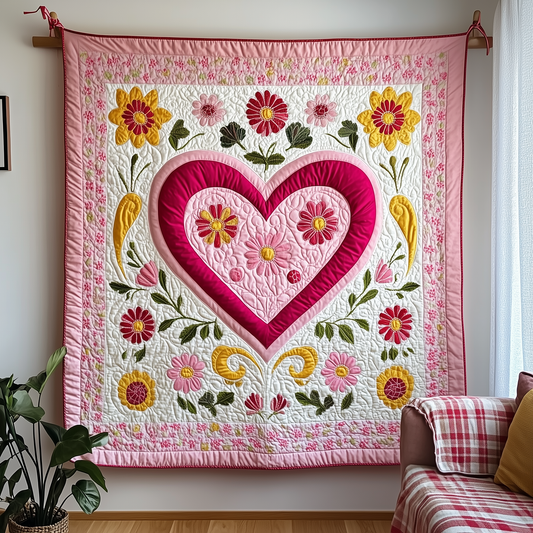 Heart In Bloom Quilted Blanket GFTOTP1865