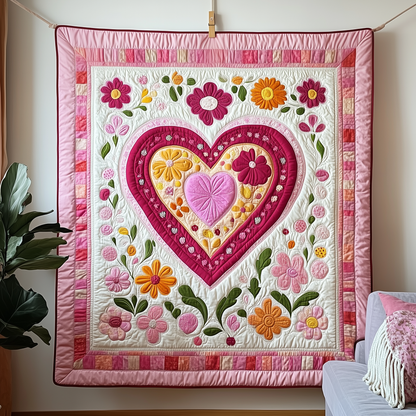 Heart In Bloom Quilted Blanket GFTOTP1867