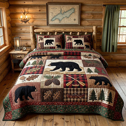Woodland Patchwork 3-Piece Quilted Bedding Set GFTOTP18688