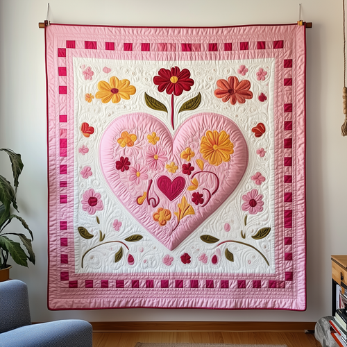 Heart In Bloom Quilted Blanket GFTOTP1868