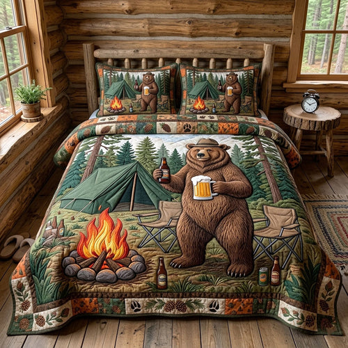 Forest Camper 3-Piece Quilted Bedding Set GFTOTP18692