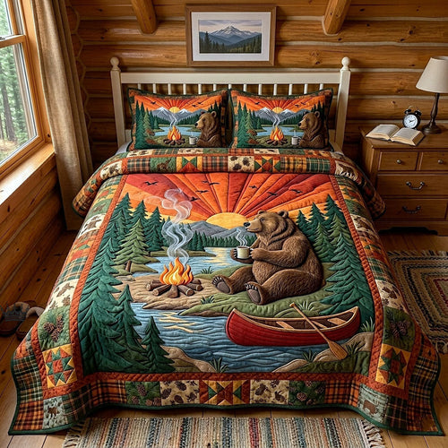 Forest Camper 3-Piece Quilted Bedding Set GFTOTP18693