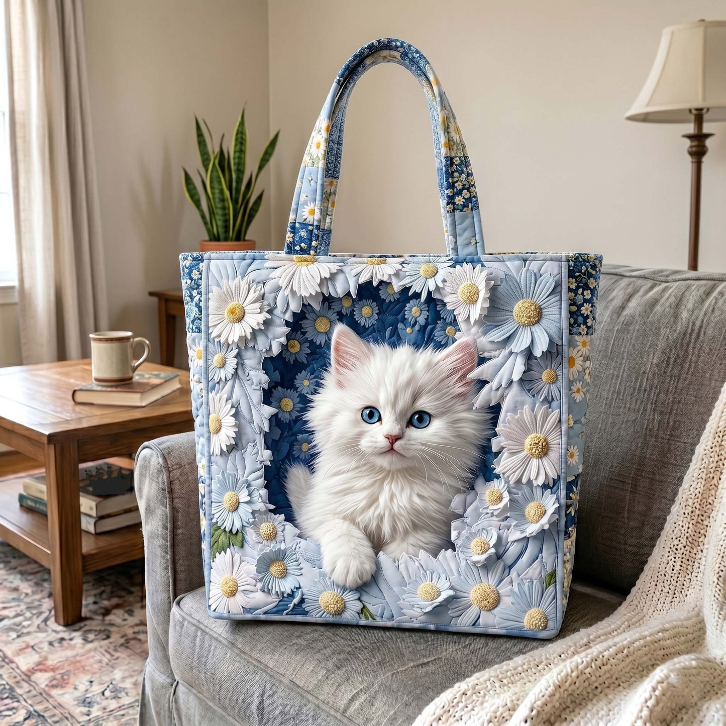 Sweet Kitty Quilted Tote Bag GFTOTP18694