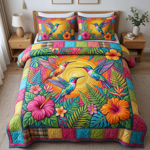 Garden Hummer 3-Piece Quilted Bedding Set GFTOTP18699