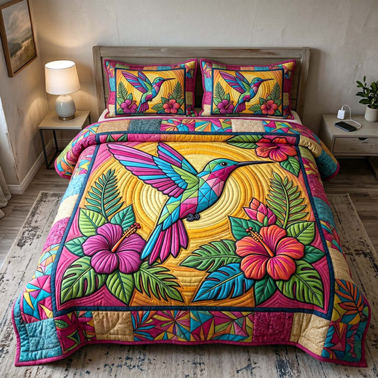 Garden Hummer 3-Piece Quilted Bedding Set GFTOTP18700