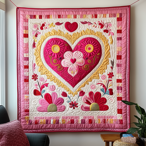 Heart In Bloom Quilted Blanket GFTOTP1870