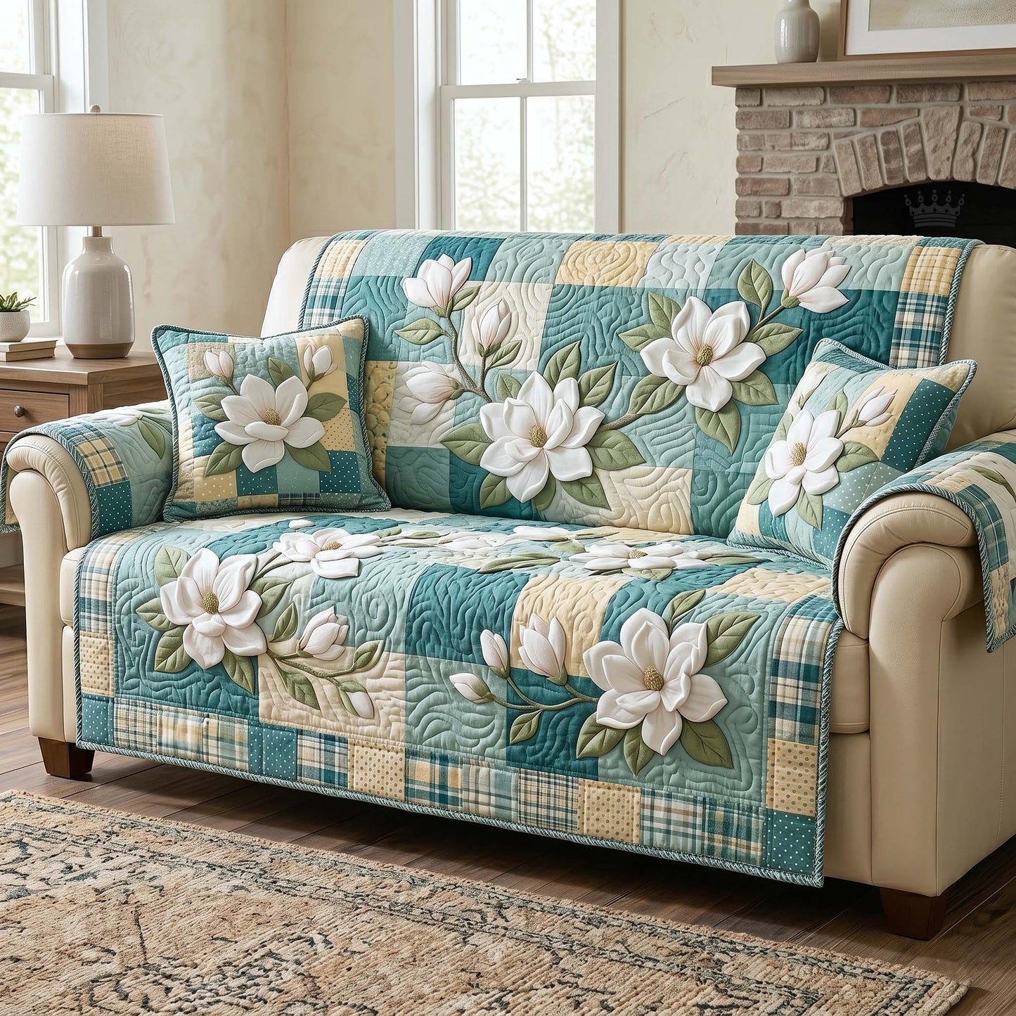 Magnolia Grace Quilted Sofa Cover GFTOTP18739