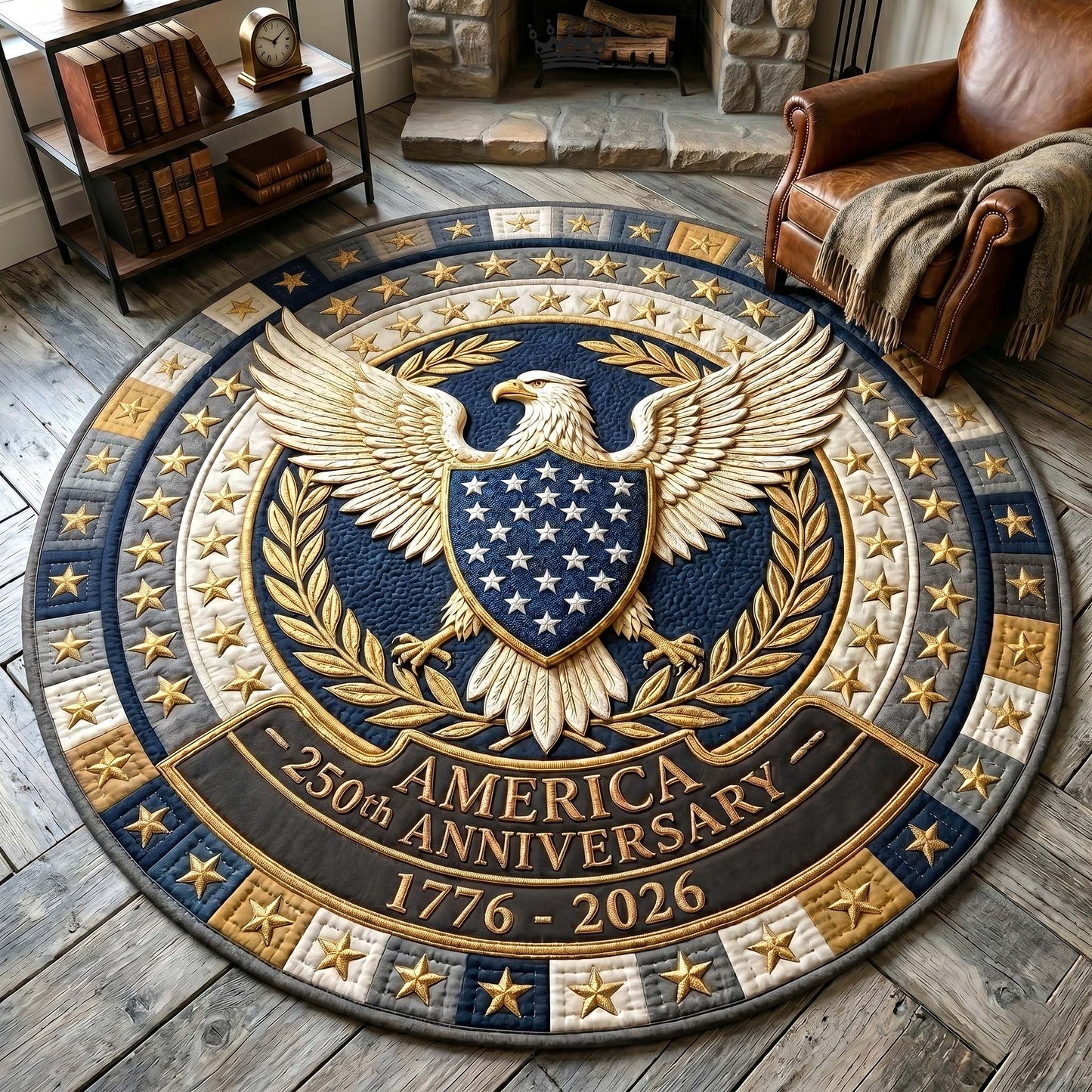 Heritage Patch Quilted Round Mat GFTOTP18747