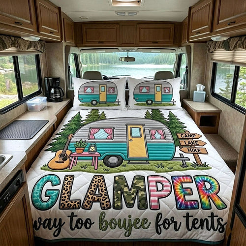 Camping Life 3-Piece Quilted Bedding Set GFTOTP18751