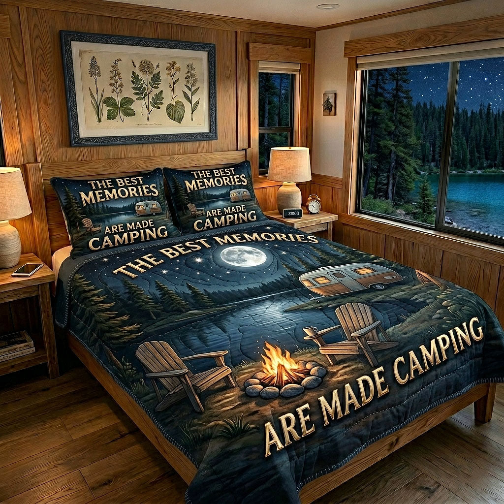 Camping Life 3-Piece Quilted Bedding Set GFTOTP18752