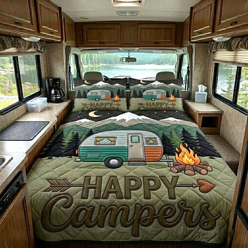 Camping Life 3-Piece Quilted Bedding Set GFTOTP18753