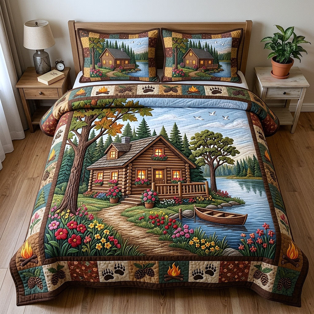 Cabin Retreat 3-Piece Quilted Bedding Set GFTOTP18761