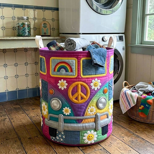 Hippie Van Quilted Laundry Basket GFTOTP18766