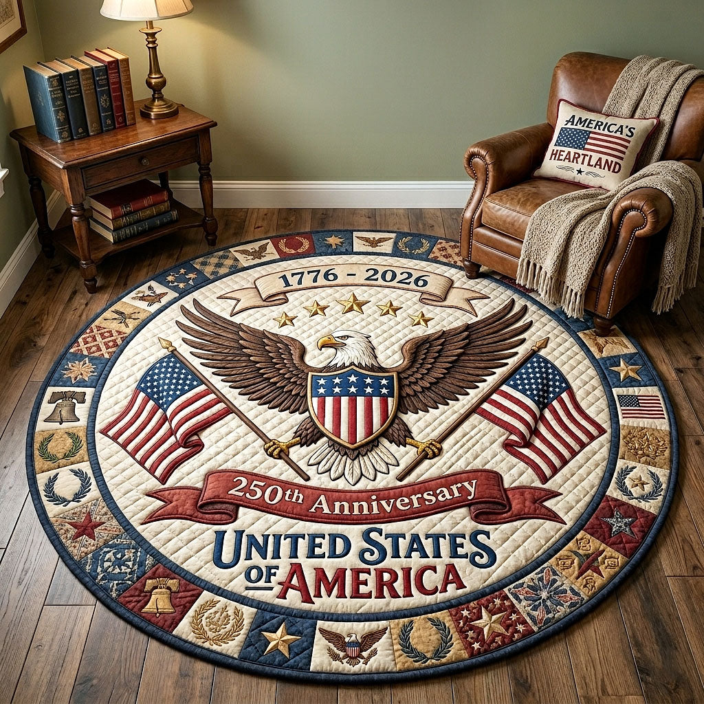 Heritage Patch Quilted Round Mat GFTOTP18774