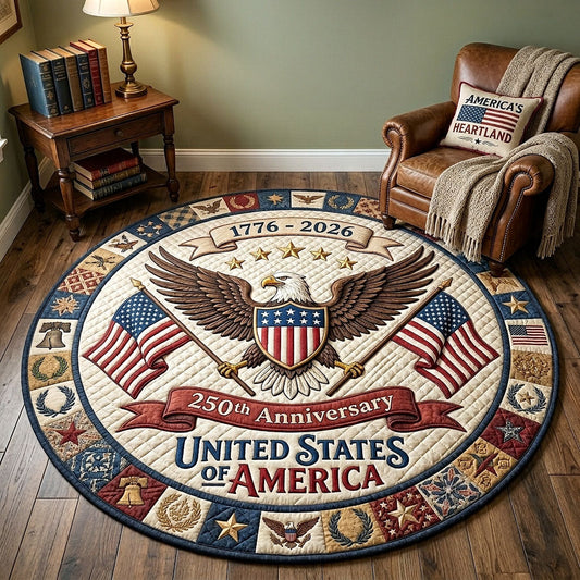 Heritage Patch Quilted Round Mat GFTOTP18774
