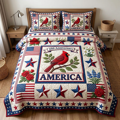 Heritage Patch 3-Piece Quilted Bedding Set GFTOTP18790