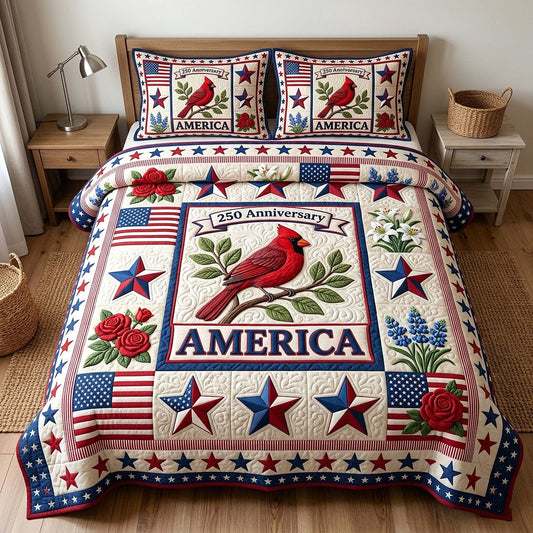 Heritage Patch 3-Piece Quilted Bedding Set GFTOTP18790