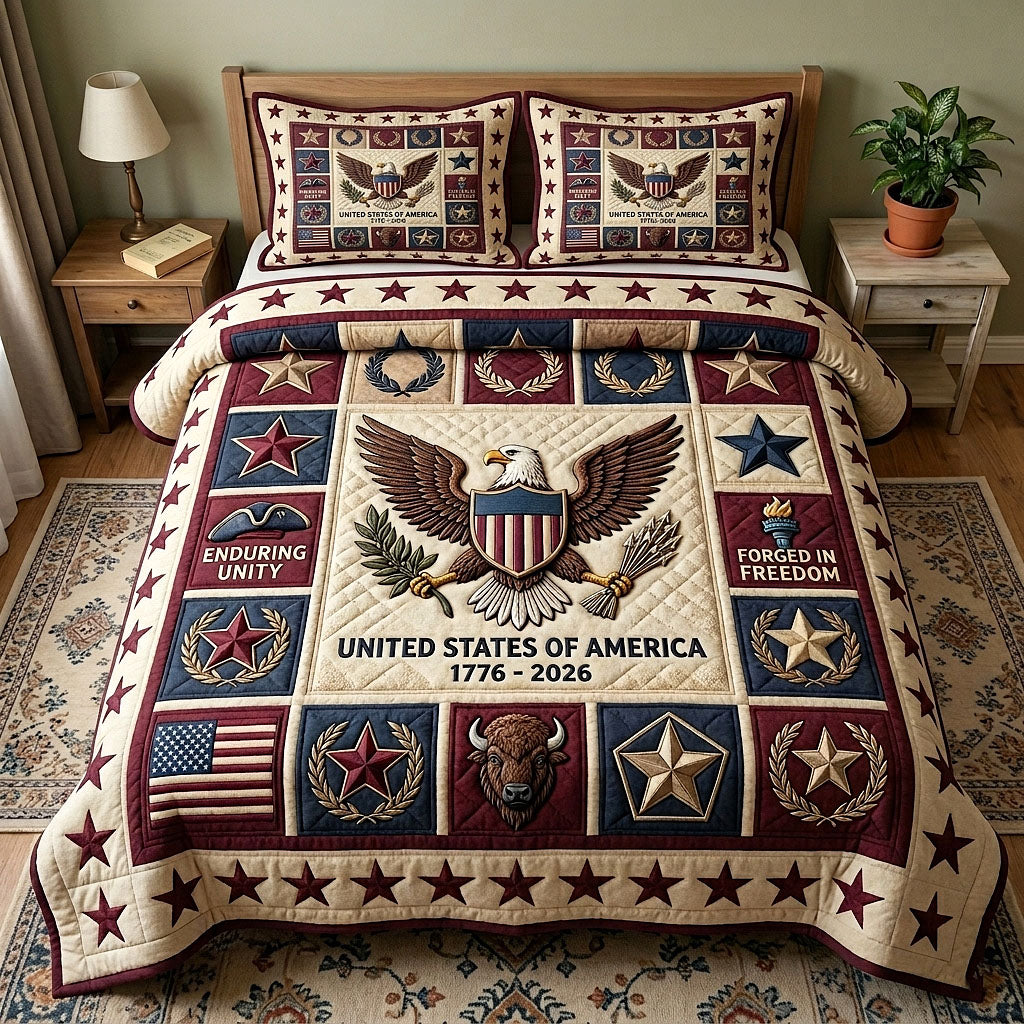 Heritage Patch 3-Piece Quilted Bedding Set GFTOTP18791