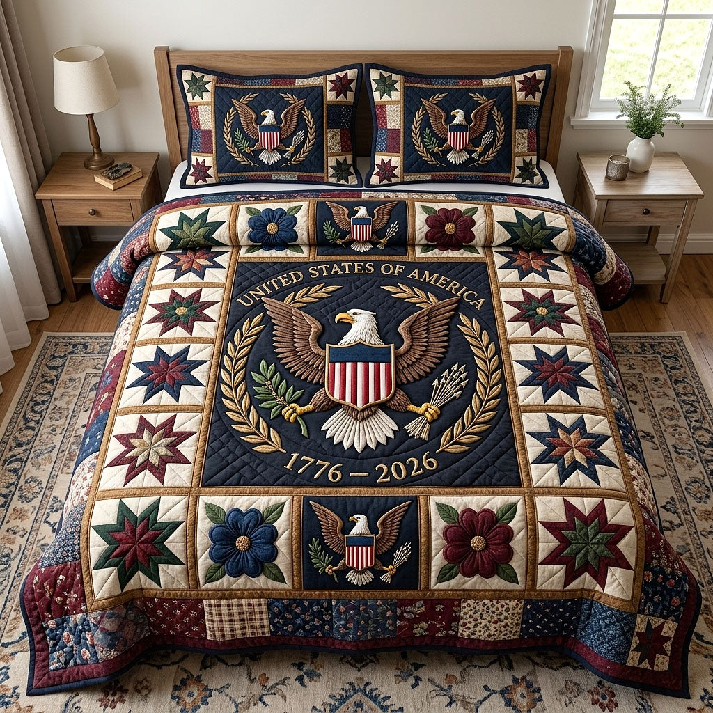 Heritage Patch 3-Piece Quilted Bedding Set GFTOTP18792