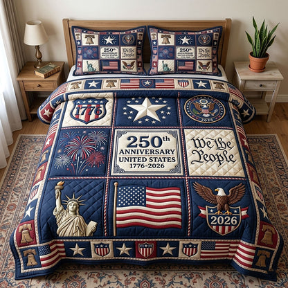 Heritage Patch 3-Piece Quilted Bedding Set GFTOTP18793