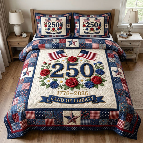 Heritage Patch 3-Piece Quilted Bedding Set GFTOTP18794