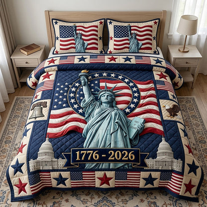 Heritage Patch 3-Piece Quilted Bedding Set GFTOTP18795