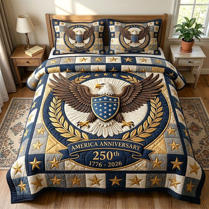 Heritage Patch 3-Piece Quilted Bedding Set GFTOTP18796