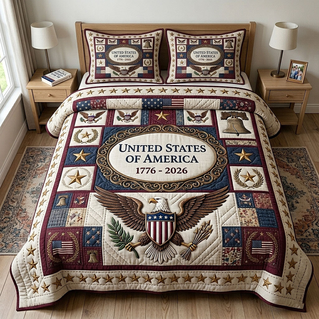 Heritage Patch 3-Piece Quilted Bedding Set GFTOTP18797