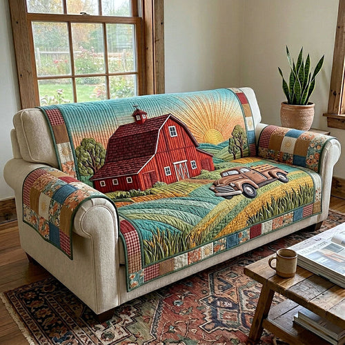 Farmhouse Charm Quilted Sofa Cover GFTOTP18826