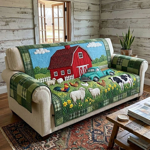 Farmhouse Charm Quilted Sofa Cover GFTOTP18827