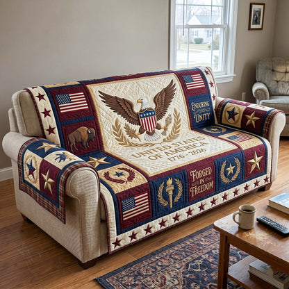 Heritage Patch Quilted Sofa Cover GFTOTP18832