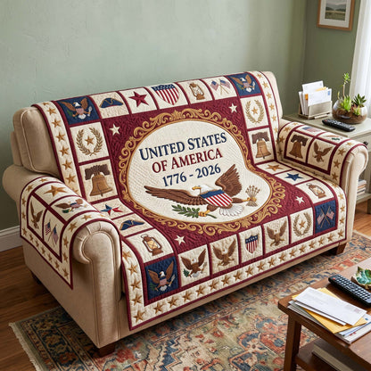 Heritage Patch Quilted Sofa Cover GFTOTP18835