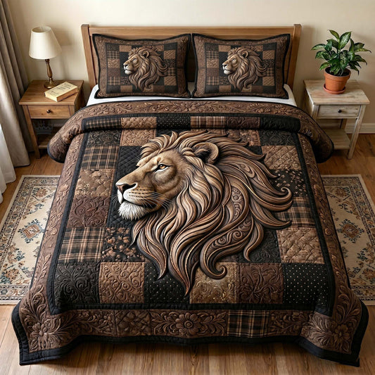 Majestic Lion 3-Piece Quilted Bedding Set GFTOTP18862