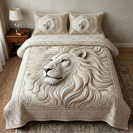 Majestic Lion 3-Piece Quilted Bedding Set GFTOTP18863